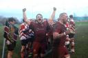 Celebrations at the final whistle after Preston Lodge secured the National League Division Three title