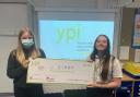 Dunbar Grammar School pupils Grace McLean and Angel-Louise Scott were celebrating after winning £3,000 for SiMBA