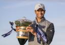 England's Aaron Rai celebrates with the trophy after winning the Aberdeen Standard Investments Scottish Open at The Renaissance Club, North Berwick. PA Photo. Picture date: Sunday October 4, 2020. See PA story GOLF Scottish. Photo credit should read: