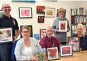 From left - William Morrison, of Musselburgh & District Veterans' Group, with Musselburgh Art Club members Lucia Main, Jim Bell, Jan Gillespie and Jackie Macpherson with some of the artwork for the fundraising initiative to support Armed Forces