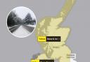 A yellow weather warning for snow has been issued for tomorrow (Tuesday). Image: Met Office