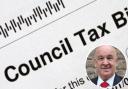 Councillor Norman Hampshire (inset), council leader, said council tax would be frozen this year but would rise 10 per cent next year