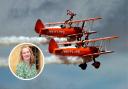 Catherine Alexander (inset) is hoping she will finally get the chance to wing walk later this summer