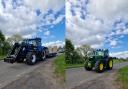 Tractors of all shapes and sizes took part in a rally through East Lothian on Saturday. Image: Trucker K