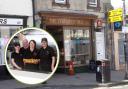 The Tower Kitchen, on Tranent High Street, has closed. Inset: Staff at The Tower Kitchen ahead of closing