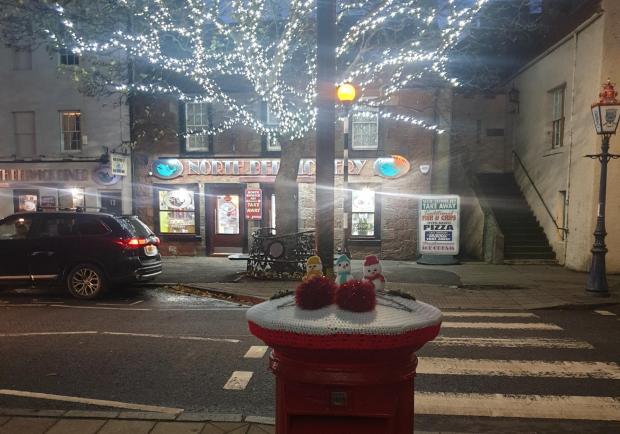 East Lothian Courier: The beautifully decorated post box on Quality Street, North Berwick