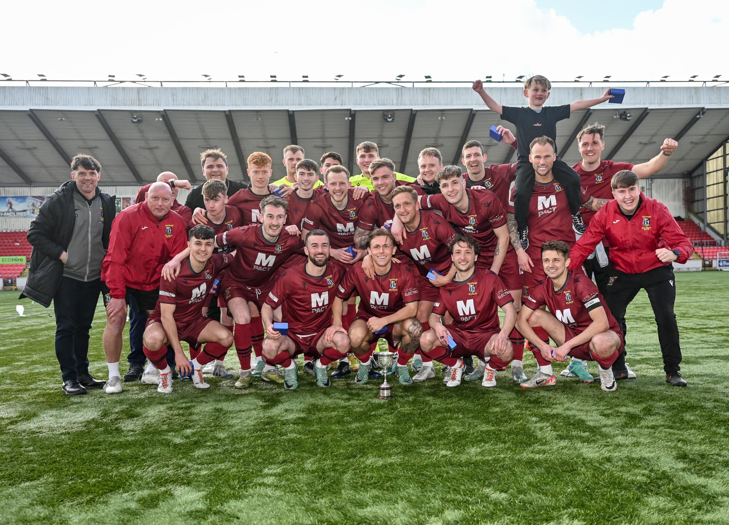 Tranent have secured their first cup as a senior side after defeating East Kilbride in the Lowland League Cup final. Image: Alan Wilson