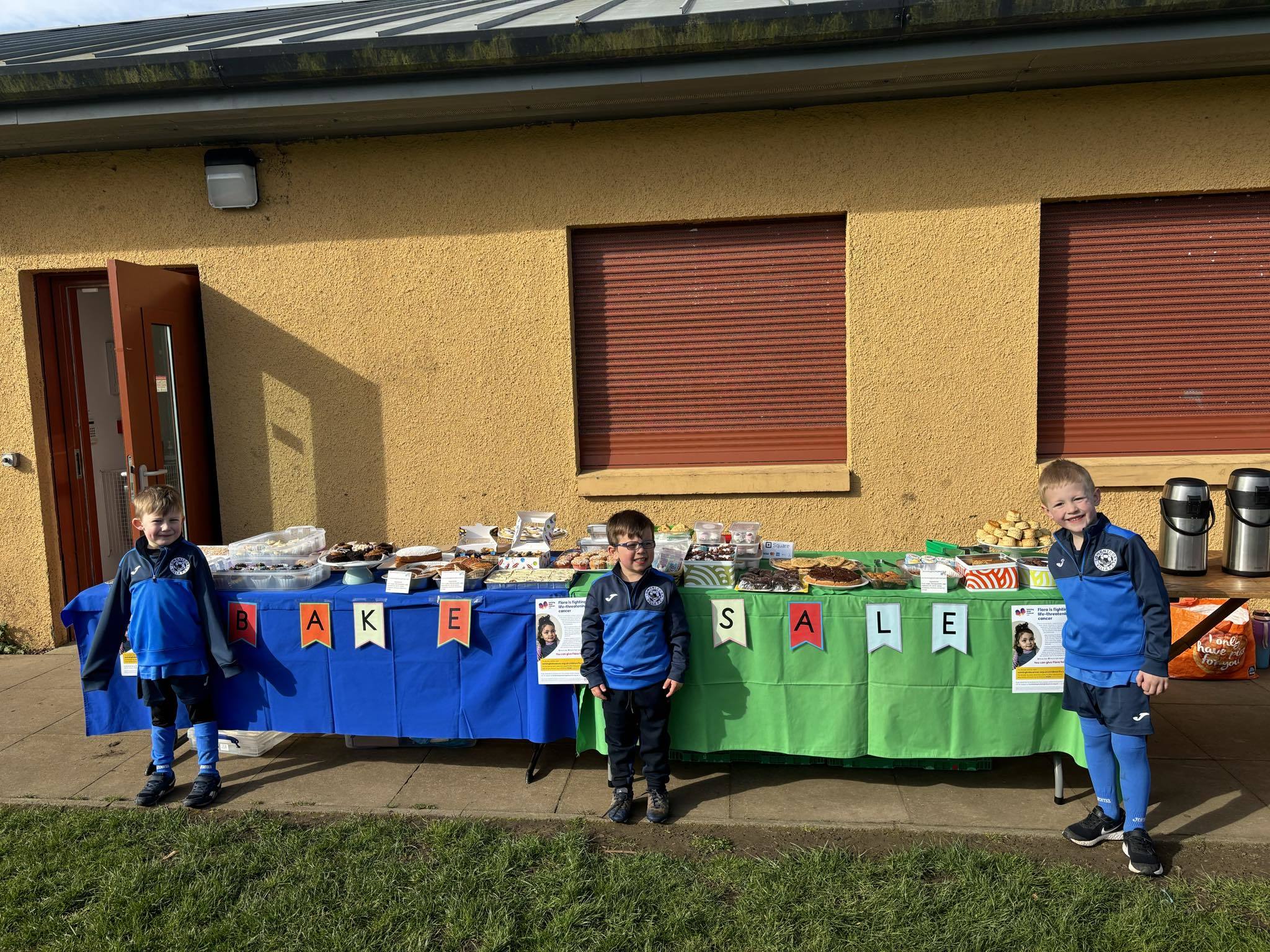 Generous youngsters have raised money through a bake sale in aid of Flora Gentleman