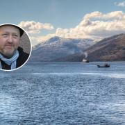 It's the final chapter of Tim Porteus' (inset) book and the characters are at Loch Linnhe. Main picture: Copyright David Dixon and licensed for reuse under this Creative Commons Licence.
