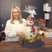 Julie Watt is raffling off Frosty the Snowman to make a tasty donation to Dunbar RNLI