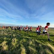 Whitekirk Hill was the venue for a festive cross country event before Christmas