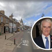 Mike Falconer (inset) has expressed concerns about communication between the community council and East Lothian Council. Main image: Tranent High Street Google Maps