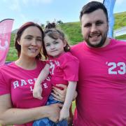Flora Gentleman, along with mum Stephanie Kent and dad Jamie Gentleman, started the Race for Life in Edinburgh