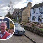 Malcolm Duck (inset), chair of Gullane Area Community Council, says Aberlady could become a 'race track' during the Scottish Open. Main image: Google Maps