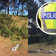 Police shared images of litter in the area on Facebook