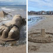 Masterpieces lined North Berwick's West Beach as the town's sandcastle competition returned