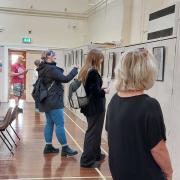 Artwork on display at Inveresk Church Hall in Dalrymple Loan is enjoyed
