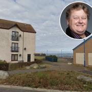 The ground-floor flat overlooks the beach at The Promenande, Port Seton. Image: Google Maps. Inset: Councillor Donna Collins