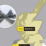 A yellow weather warning for snow has been issued for tomorrow (Tuesday). Image: Met Office