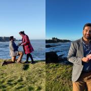 The beautiful moment this couple got engaged was captured on camera by a Haddington woman