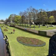 A view from Roman Bridge, showing how the scheme might look, facing east towards Mall Avenue, showing the River Esk and amenity spaces