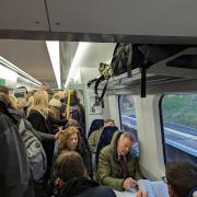 Dr DJ Johnston-Smith, chair of Prestonpans Community Council, captured this image of an overcrowded train from North Berwick to Edinburgh this morning