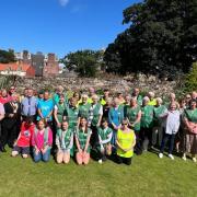 The team from North Berwick in Bloom, many pictured here with members of other community groups last year as they prepared for the Beautiful Scotland Awards, are heading to Britain in Bloom
