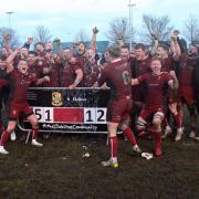 Preston Lodge celebrate clinching the league title after victory over Orkney