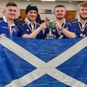 Danny Stevenson, Aaron Betts, Dean Riva and Lewis Betts helped Scotland make history in Glasgow