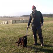 Stuart McNicol with dog Bramble at the new dog exercise park