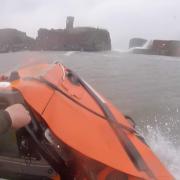Both Dunbar RNLI lifeboats were launched to aid surfers in difficulty this afternoon 