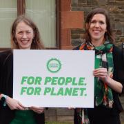 Scottish Green's Lothian East candidate Shona McIntosh (left) and Edinburgh East and Musselburgh candidate Amanda Grimm