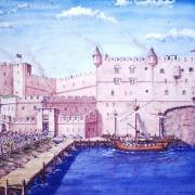 Andrew Spratt's recreation of Dunbar Castle in 1400