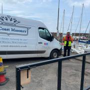 East Coast Masonry will start rebuilding North Berwick Harbour's wall on Monday