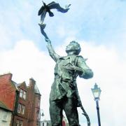 The statue of John Muir on Dunbar High Street