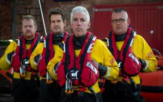 Alan Blair (helm), Douglas Wight, Adrian Lavery and Andrzej Hajduk were the Dunbar RNLI crew called out on the day last year