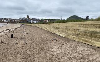 A new 'barrier' has been built to protect Elcho Green and  North Berwick West Beach