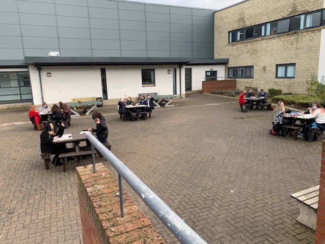 New outdoor furniture is now in place to help students at Dunbar Grammar School