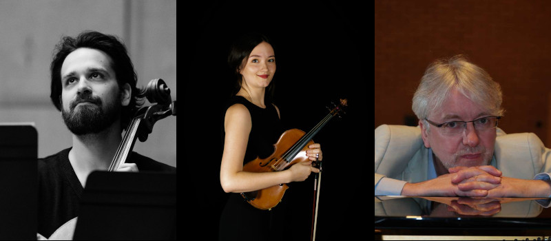 Cellist Balazs Renczes, violinist Abigail Young and pianist Graeme McNaught
