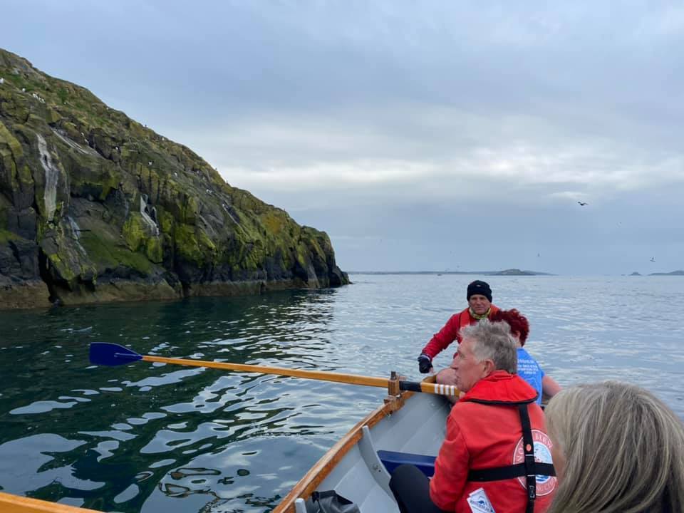 It didnt take long for North Berwick Rowing Clubs adult members to go out in the water for the first time with the first group out at 7am. Image: North Berwick Rowing Club