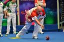 Alex Marshall, pictured in a previous tournament, is through to the second round of the open singles at the World Indoor Bowls Championship. Picture: World Bowls Tour.