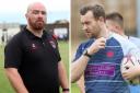Mark Coull (left) is hoping to guide North Berwick to league glory this weekend while Derek O'Riordan (right) will take charge at Musselburgh RFC next season