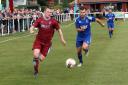 Haddington Athletic (maroon), pictured against Darvel, have been in impressive form as of late