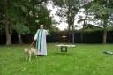 The Rev Simon Metzner brought his golden Labrador Toby to the service last year