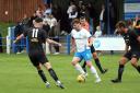 Musselburgh Athletic (blue and white) pictured during a match against Newtongrange Star