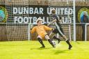Darren Handling's early goal proved not enough for Dunbar United against the University of Stirling in the Scottish Cup. Picture: Gordon Bell