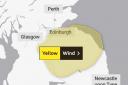 A yellow weather warning for wind is in place across East Lothian