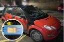 The Smart car was stopped in Haddington on Sunday