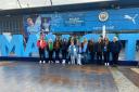 Fifty Dunbar Grammar School pupils cheered on Manchester City at The Etihad Stadium last month