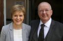 Former first minister Nicola Sturgeon with her husband, the SNP's former chief executive Peter Murrell